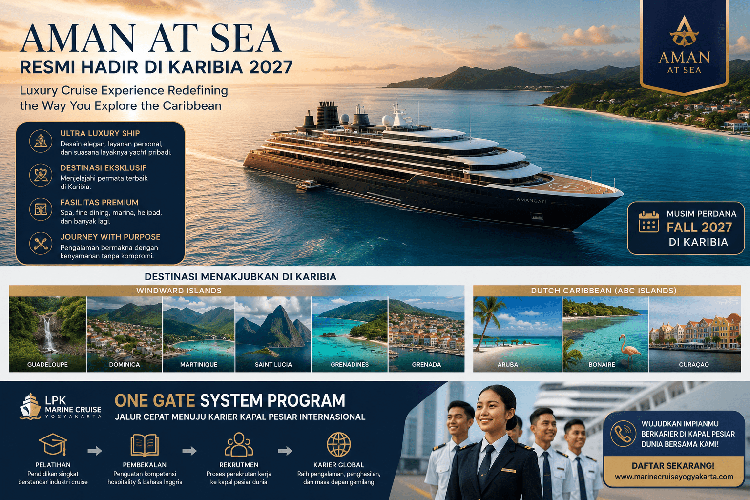 Aman at Sea Resmi Hadir di Karibia 2027-Membuka Era Baru Wisata Kapal Pesiar Mewah