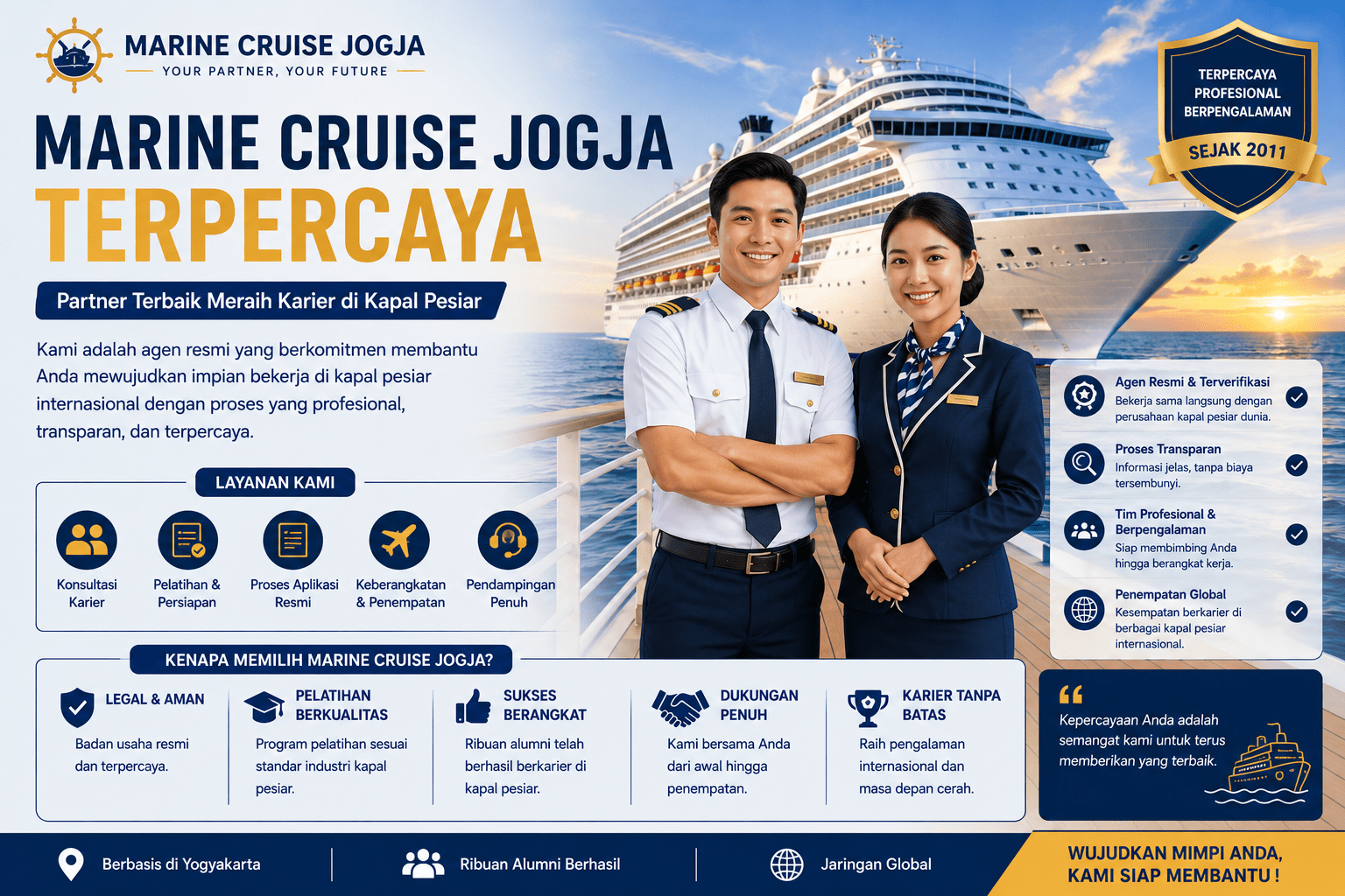Studi Kasus Memilih Marine Cruise Jogja Terpercaya untuk Karir Kapal Pesiar