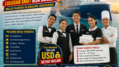 5 Langkah Kerja di Kapal Pesiar Lulusan SMA