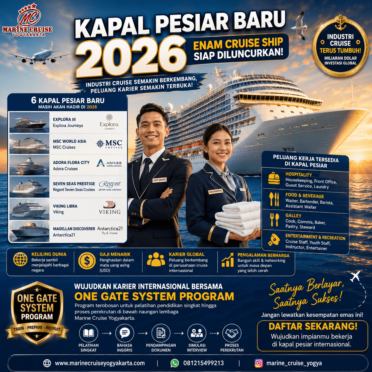 6 Kapal Pesiar Baru Siap Beroperasi pada 2026