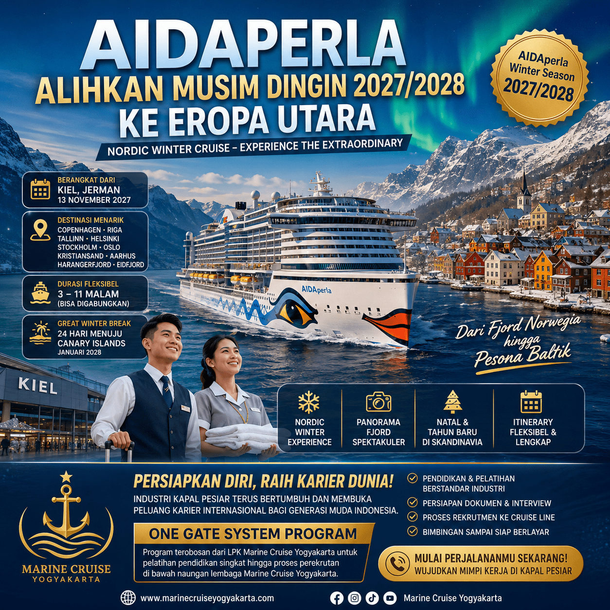 AIDAperla Alihkan Musim Dingin 20272028 ke Eropa Utara