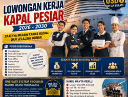 Beragam Lowongan Kerja Kapal Pesiar 2026-2030 dengan Gaji Tinggi