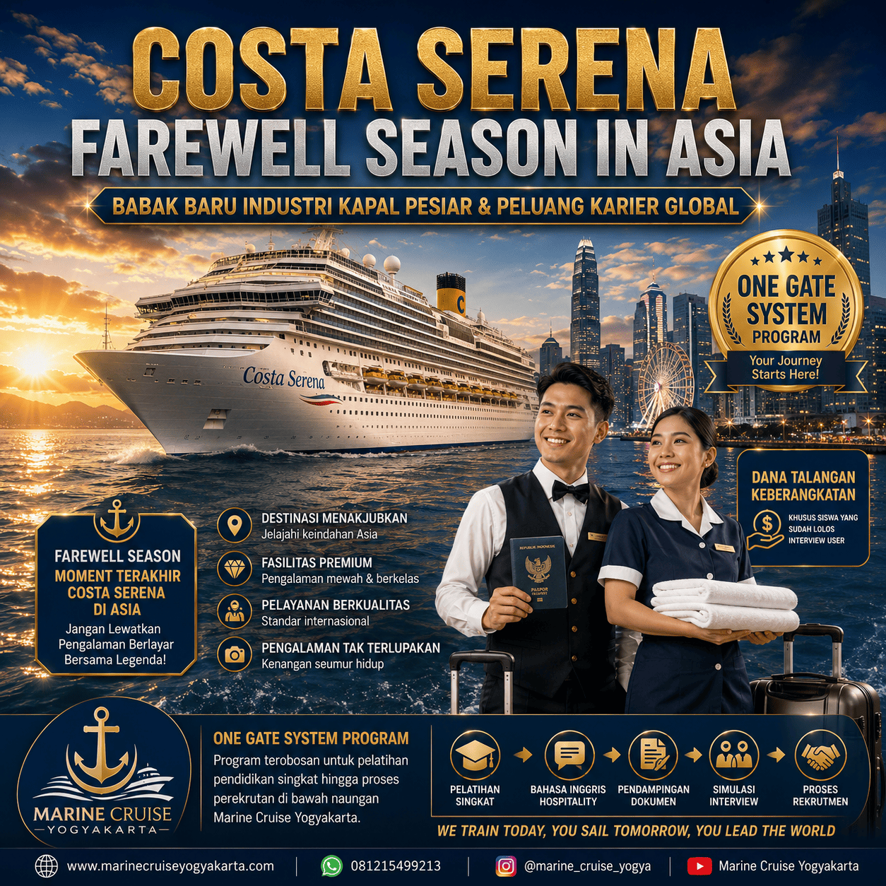 Costa Serena Memulai Musim Perpisahan di Asia