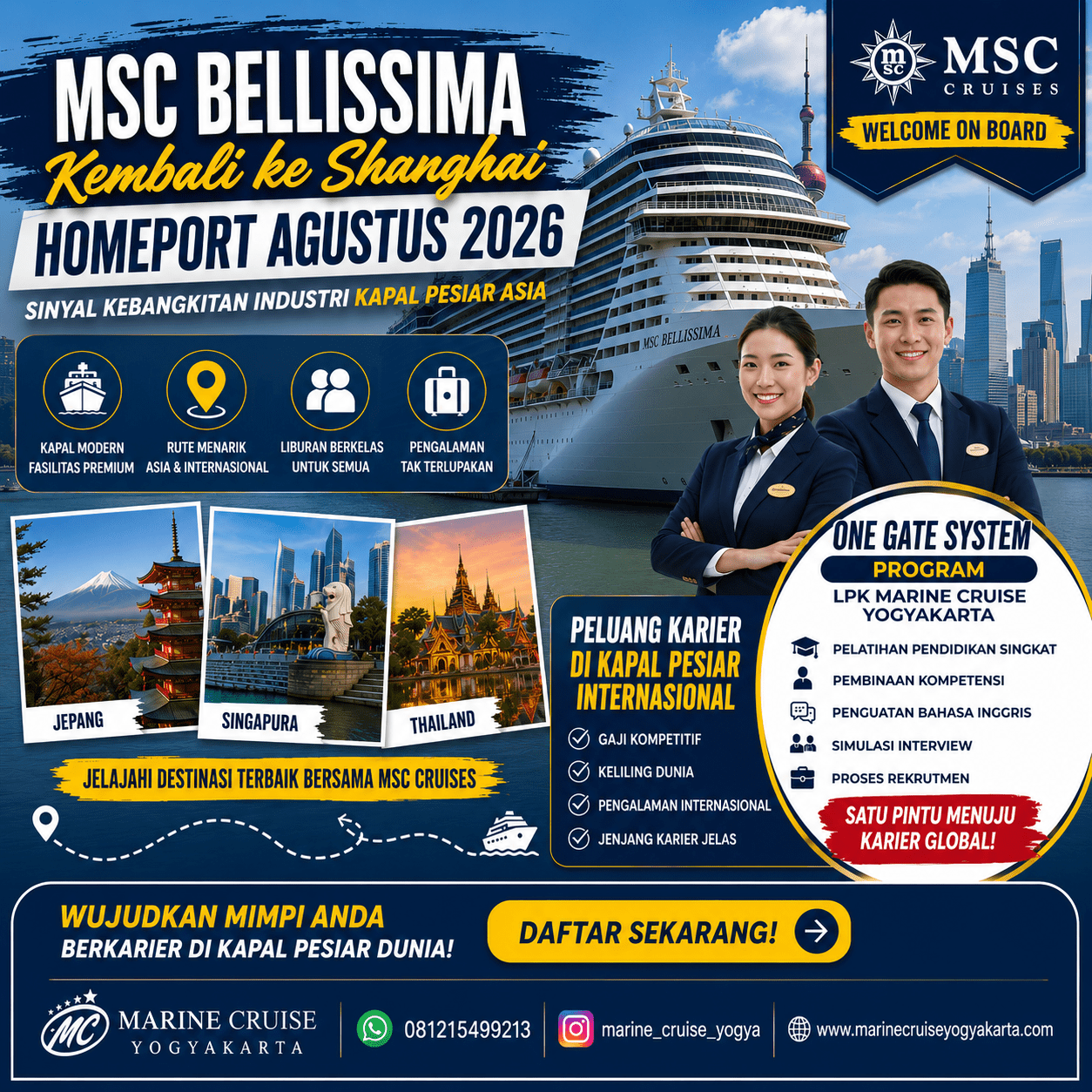 MSC Bellissima Kembali ke Shanghai Homeport Agustus 2026