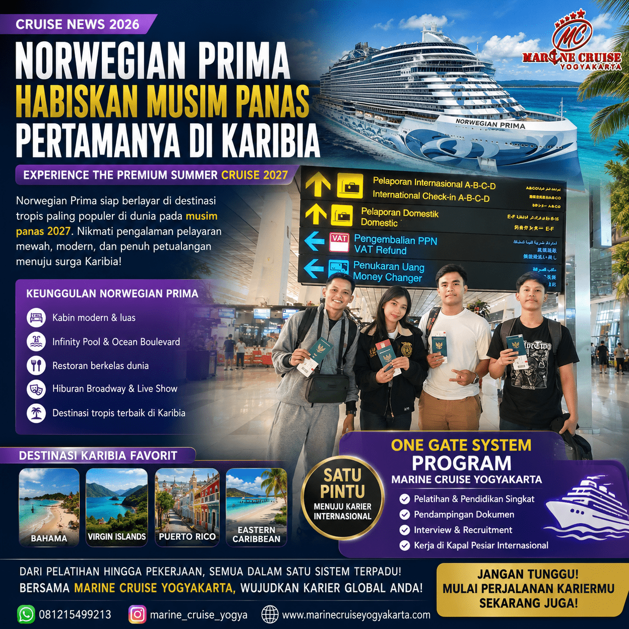 Norwegian Prima Fokus ke Karibia Summer 2027