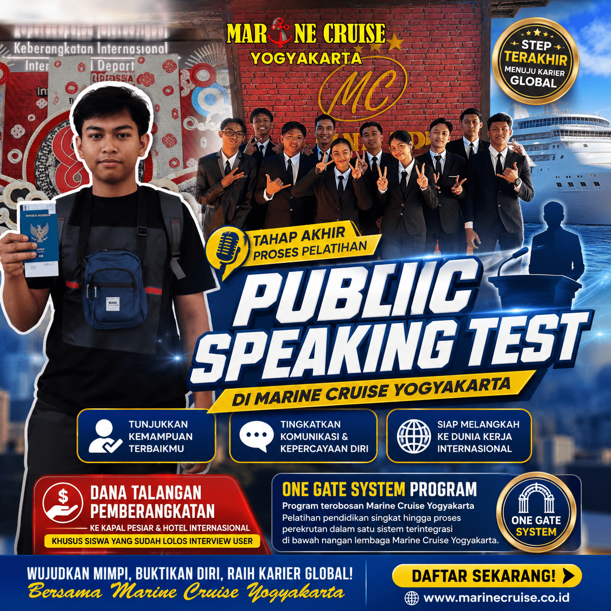 Public Speaking Test di Marine Cruise Yogyakarta