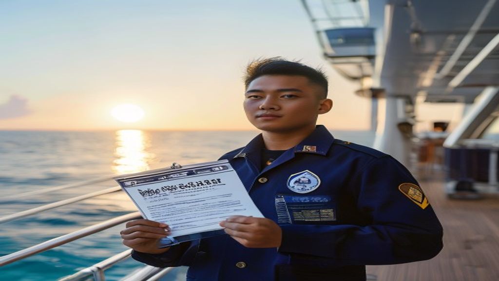 Kapal pesiar mewah dengan awak kapal yang siap bertugas