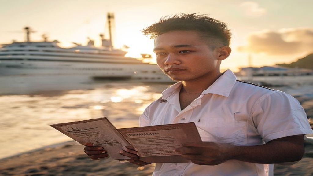 Persyaratan kerja di kapal pesiar meliputi usia minimal, kemampuan bahasa, sertifikat keselamatan, dan pengalaman lay...
