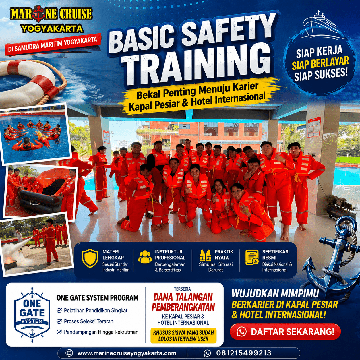 Basic Safety Training di Samudra Maritim Yogyakarta