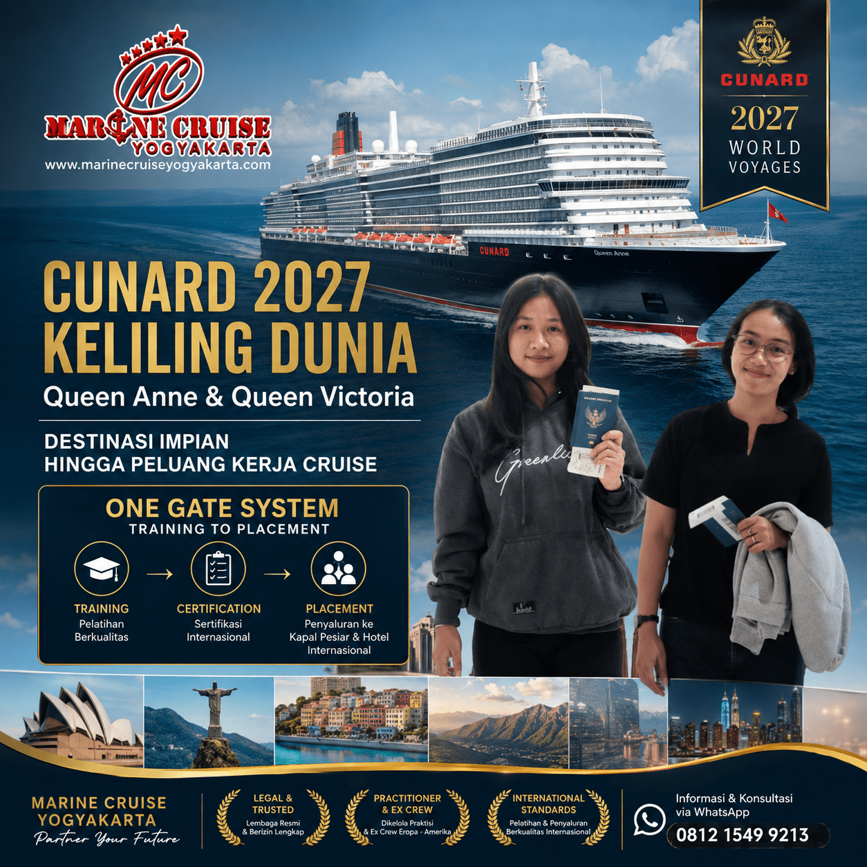 Cunard 2027 Keliling Dunia-Queen Anne & Queen Victoria