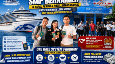 marine cruise dampingi pengurusan dokumen pemberangkatan