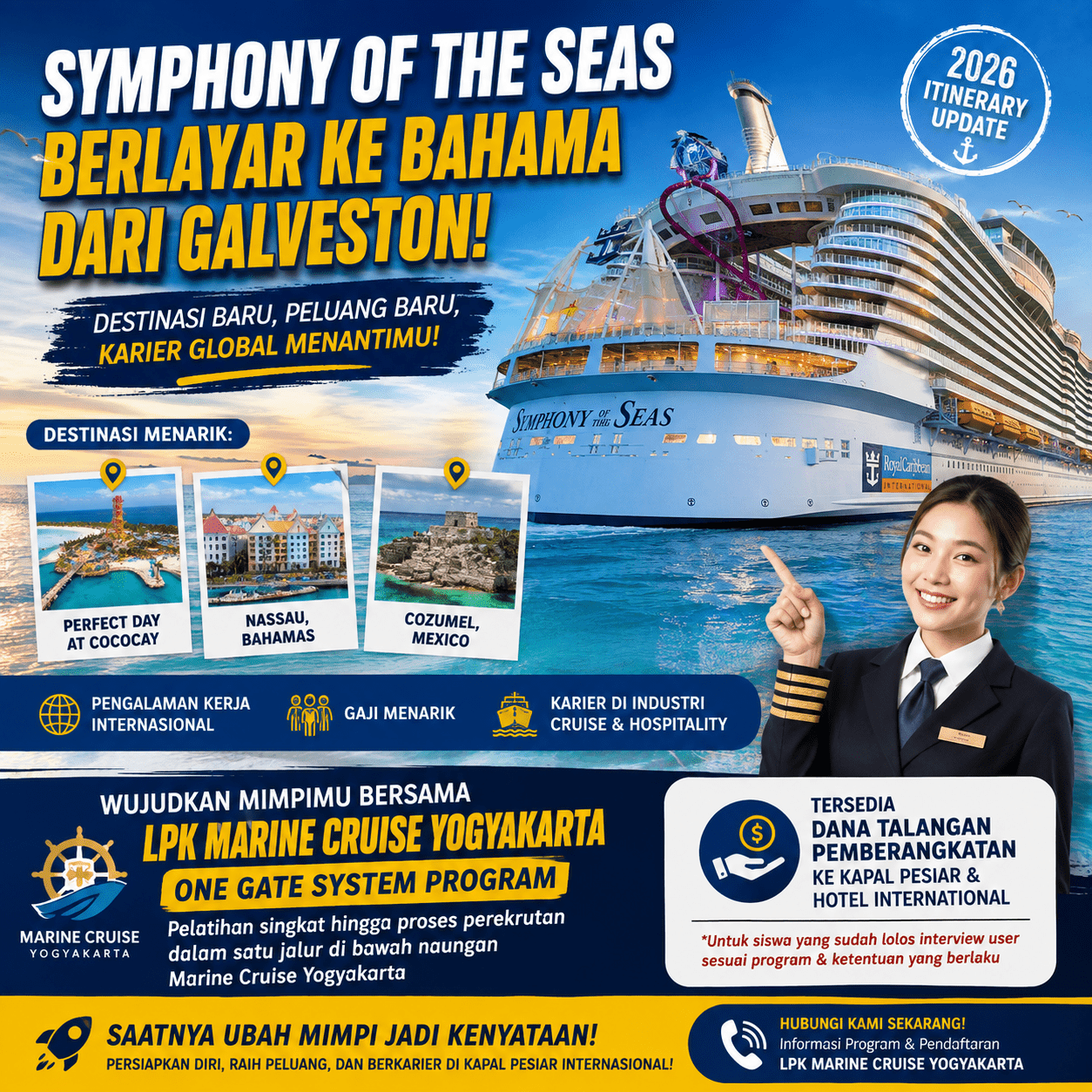Symphony of the Seas Berlayar ke Bahama dari Galveston