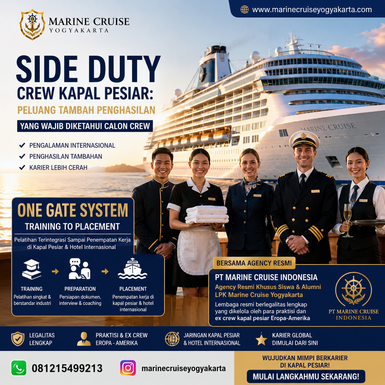 Side Duty Crew Kapal Pesiar